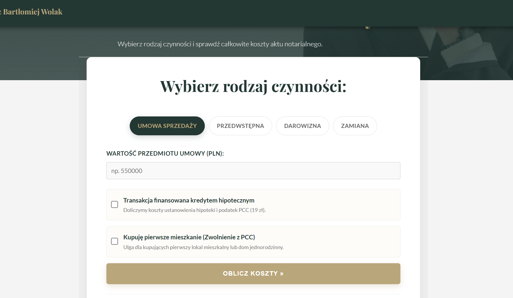 Struktura opłat notarialnych u notariusza we Wrocławiu - podgląd